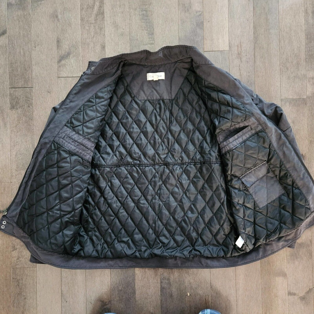 CALVIN KLEIN Men's Classic Zip-Front Members Only \ Bomber Jacket XL Iron Grey - Picture 8 of 11